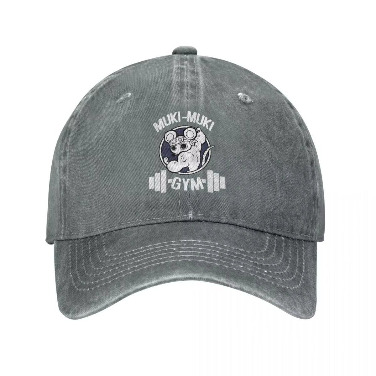 Retro Demon Slayer Muscle Mice Gym Muki Muki Baseball Cap Unisex Style Distressed Washed Headwear Outdoor All Seasons Travel Hat