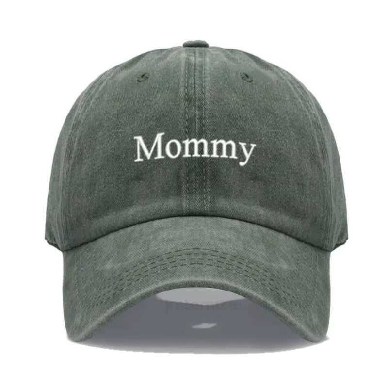 Vintage Washed Cotton Baseball Cap for Women Mommy Embroidery Mom Hat Mother'S Day Birthday Gift Wholesale Dropshipping