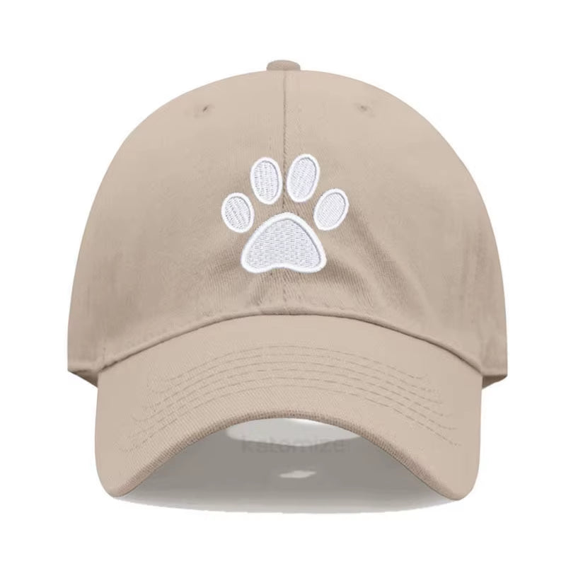Dog Paw Vintage Washed Cotton High Quality Embroidery Dad Hat for Men Women Baseball Cap Golf Caps Snapback Cap Dropshipping