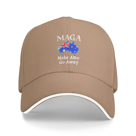 For Australia Sake Make Albo Go Away Baseball Cap Outdoor Gym High Quality Hippe Hat Unisex-Teens Y2K Cute Print Baseball Caps