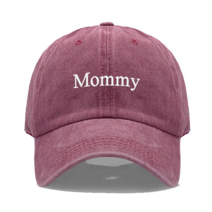 Vintage Washed Cotton Baseball Cap for Women Mommy Embroidery Mom Hat Mother'S Day Birthday Gift Wholesale Dropshipping