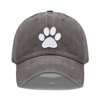 Dog Paw Vintage Washed Cotton High Quality Embroidery Dad Hat for Men Women Baseball Cap Golf Caps Snapback Cap Dropshipping