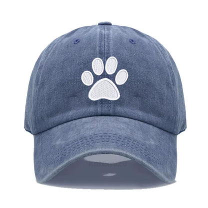 Dog Paw Vintage Washed Cotton High Quality Embroidery Dad Hat for Men Women Baseball Cap Golf Caps Snapback Cap Dropshipping