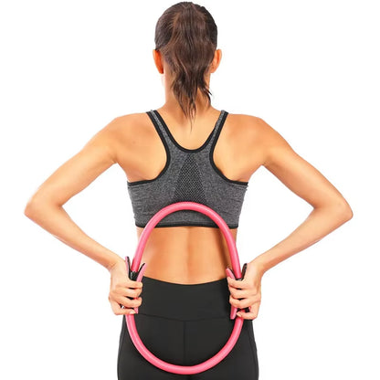 38Cm Yoga Fitness Pilates Ring Women Girls Circle Magic Dual Exercise Home Gym Workout Sports Lose Weight Body Resistance 6Color