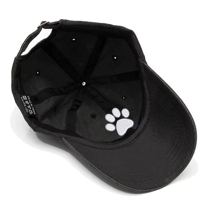 Dog Paw Vintage Washed Cotton High Quality Embroidery Dad Hat for Men Women Baseball Cap Golf Caps Snapback Cap Dropshipping