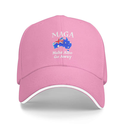 For Australia Sake Make Albo Go Away Baseball Cap Outdoor Gym High Quality Hippe Hat Unisex-Teens Y2K Cute Print Baseball Caps