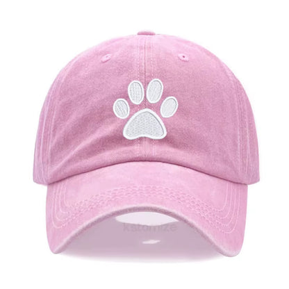 Dog Paw Vintage Washed Cotton High Quality Embroidery Dad Hat for Men Women Baseball Cap Golf Caps Snapback Cap Dropshipping