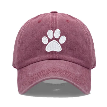 Dog Paw Vintage Washed Cotton High Quality Embroidery Dad Hat for Men Women Baseball Cap Golf Caps Snapback Cap Dropshipping