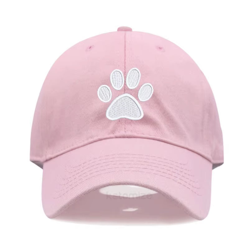 Dog Paw Vintage Washed Cotton High Quality Embroidery Dad Hat for Men Women Baseball Cap Golf Caps Snapback Cap Dropshipping