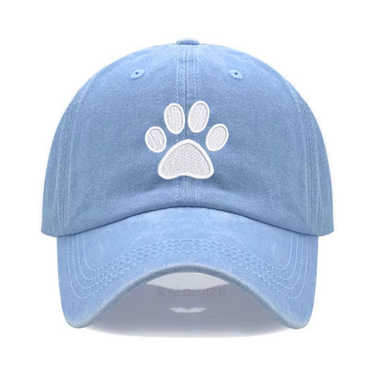 Dog Paw Vintage Washed Cotton High Quality Embroidery Dad Hat for Men Women Baseball Cap Golf Caps Snapback Cap Dropshipping