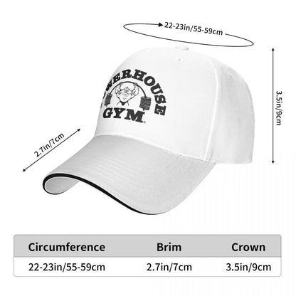 Powerhouse Gym Caps Unisex Fashion Dad Hat Sun Hats Racing Cap Breathable Polyester Baseball Caps Summer