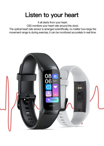 LIGE AMOLED Smart Watch 2023 – Relógio Inteligente Masculino e Feminino, Monitor de Frequência Cardíaca, Pressão Arterial, Monitoramento de Atividades, Resistente à Água e Fitness Tracker