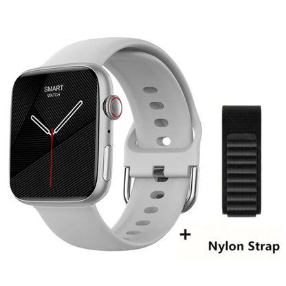 2024 novo relógio inteligente de carregamento sem fio smartwatch, bluetooth, chamadas, unisexo.