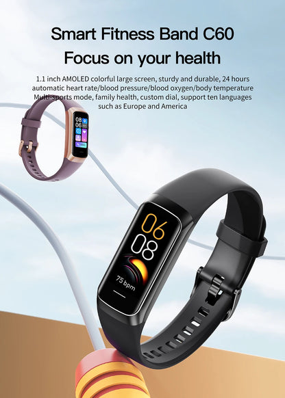 LIGE AMOLED Smart Watch 2023 – Relógio Inteligente Masculino e Feminino, Monitor de Frequência Cardíaca, Pressão Arterial, Monitoramento de Atividades, Resistente à Água e Fitness Tracker