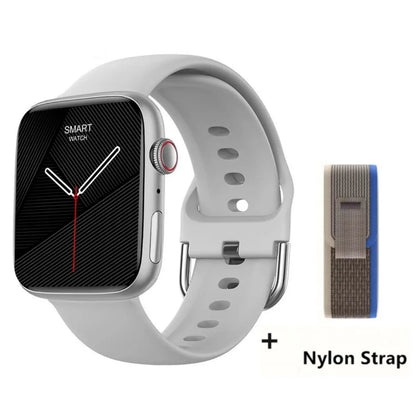 2024 novo relógio inteligente de carregamento sem fio smartwatch, bluetooth, chamadas, unisexo.