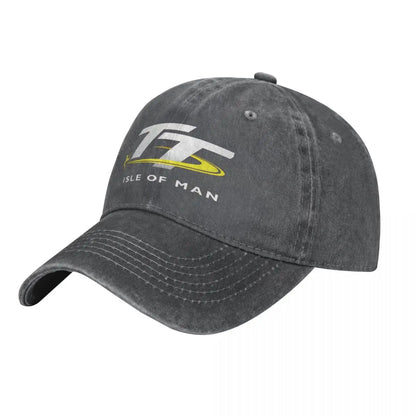 Isle of Man Denim Baseball Cap TT Races Couple Printed Hip Hop Hats Spring Cute Gym High Quality Baseball Caps