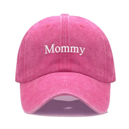 Vintage Washed Cotton Baseball Cap for Women Mommy Embroidery Mom Hat Mother'S Day Birthday Gift Wholesale Dropshipping
